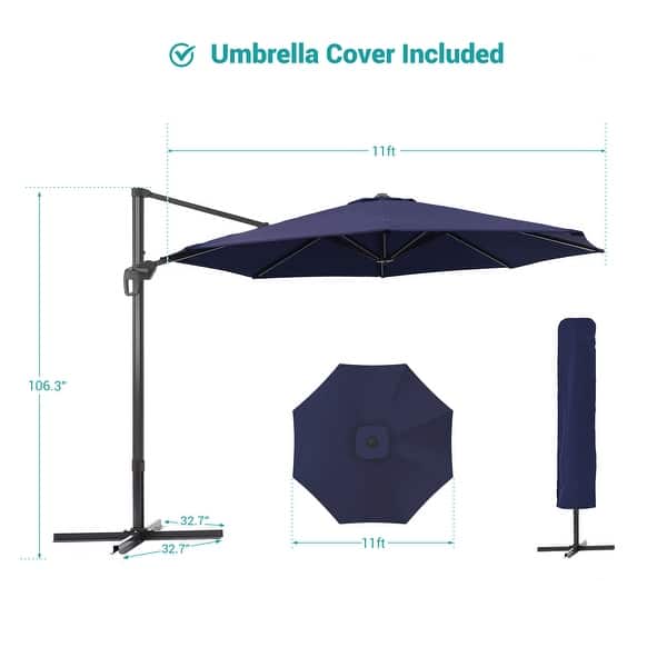 11 foot navy patio umbrella 11 Foot Crank Umbrella With Scalloped Edge in Navy – The Well Appointed  House