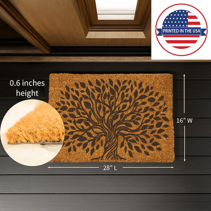 Tree Of Life Coir Door Mat