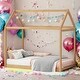 preview thumbnail 23 of 31, Twin Size Classic Wooden Wooden House Bed Natural