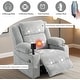 preview thumbnail 34 of 36, 270° Swivel Velvet Recliner, Extra Wide Power Recliner Chair w/Heat Massage - USB & Type C Charging Port