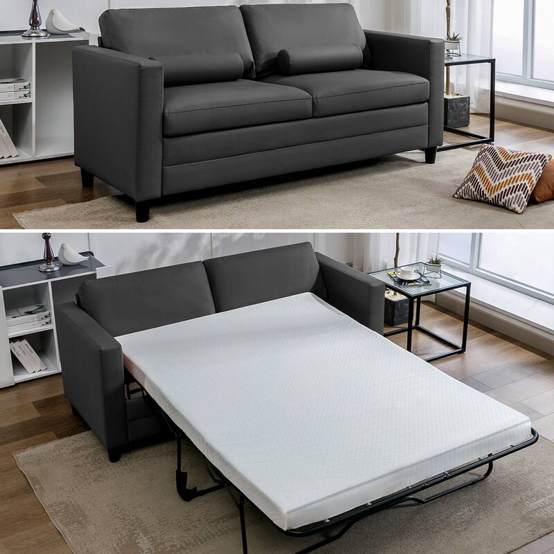 Mixoy 2-in-1 Pull Out Sofa Bed with Mattress,Modern Convertible Sleeper Sofa Futon Couches