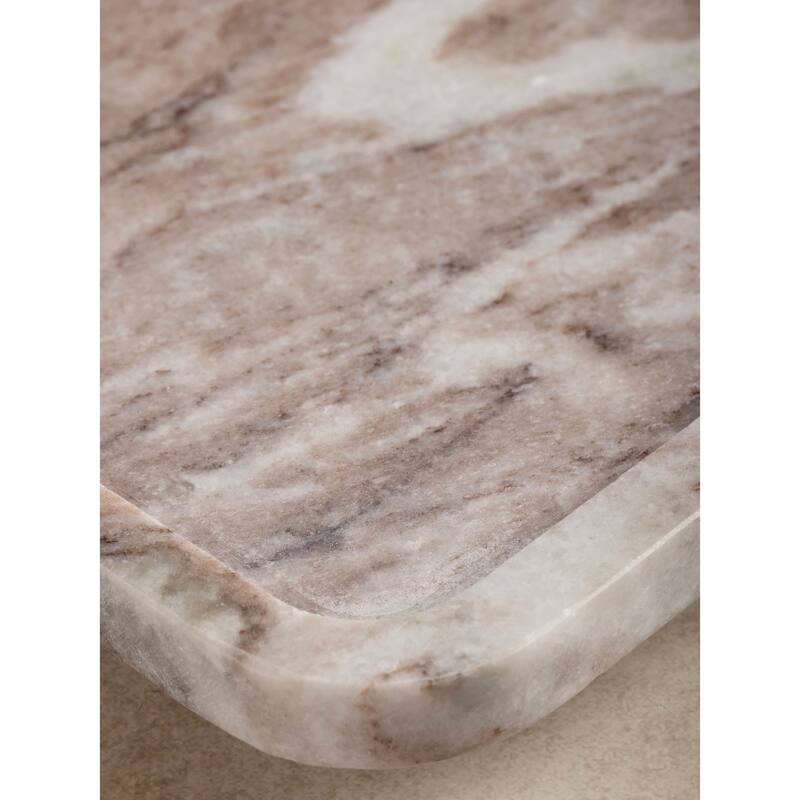 Clover Beige Marble Tray - Large