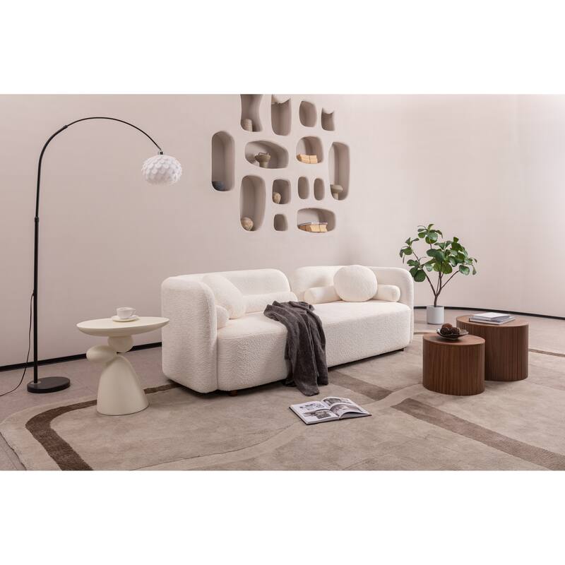 Lucky Stone End Table, Fiberglass Side Table, Modern Minimalist Corner Table