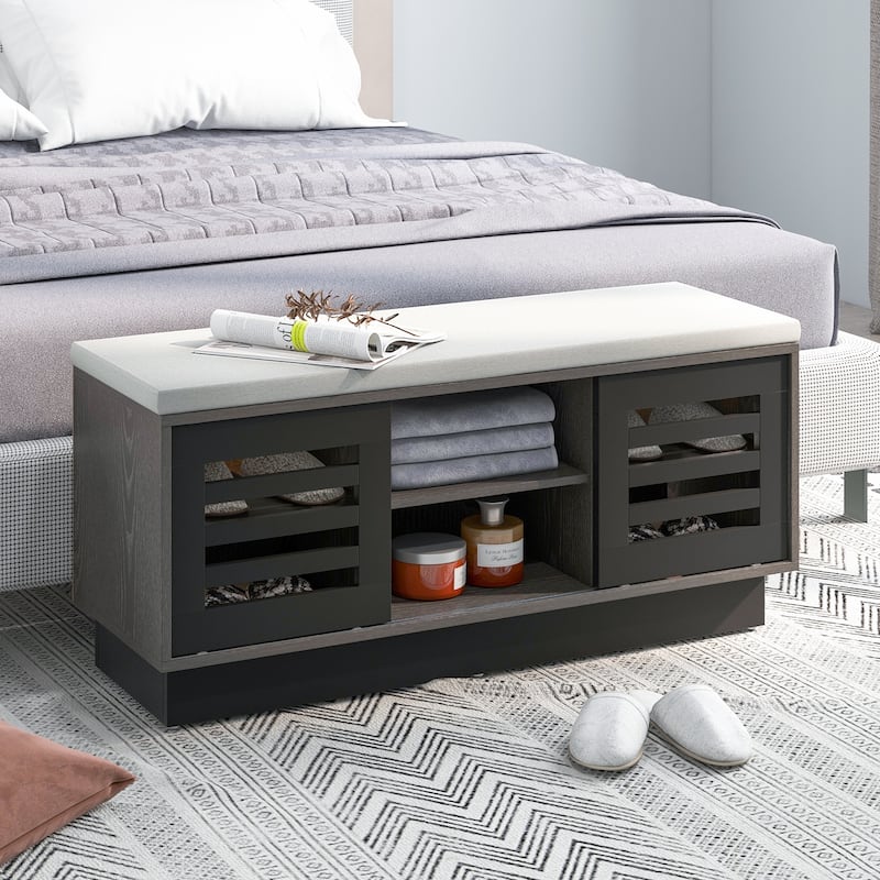 Costway Shoe Storage Bench with Cushion Shoe Storage Organizer Shoe - See Details