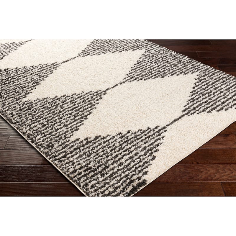 Livabliss Farciot Plush Boho Diamond Area Rug