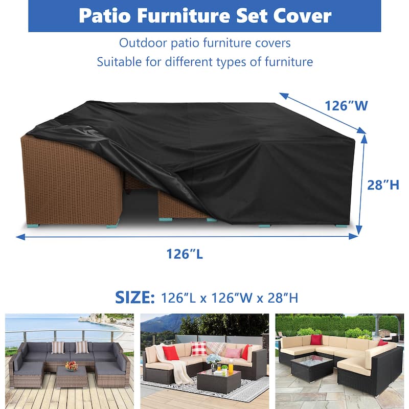 500D Patio Furniture Covers Thickening Outdoor Cover Protective