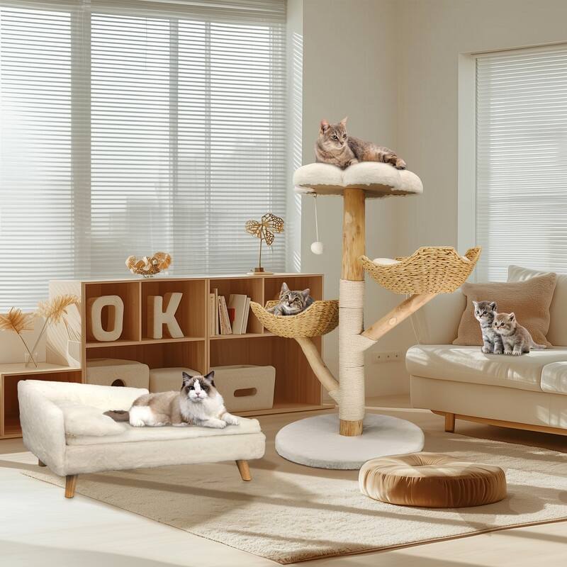Cat Tree Tower Condo Furniture Scratch Post for Kittens Pet House Play