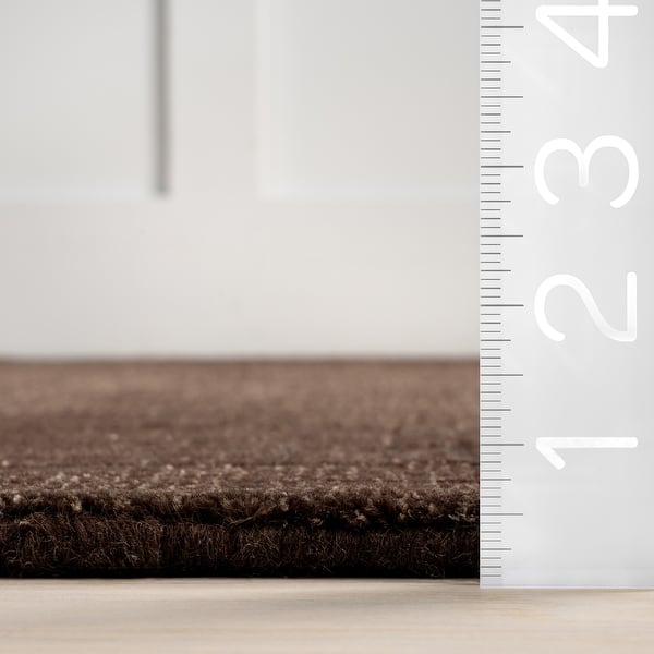 dimension image slide 3 of 6, Nuloom Petra High-Low Wool-Blend Area Rug