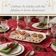 preview thumbnail 5 of 5, Spode Christmas Tree Gold Dessert Tray - 12" L x 7" W