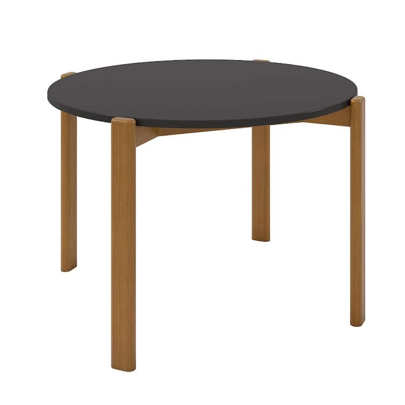 Manhattan Comfort Mid Century Modern Gales Round 46.54 Dining Table - Matte Black