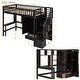 preview thumbnail 22 of 25, Twin Size Loft Bed with Bookshelf, Drawers, Desk and Wardrobe