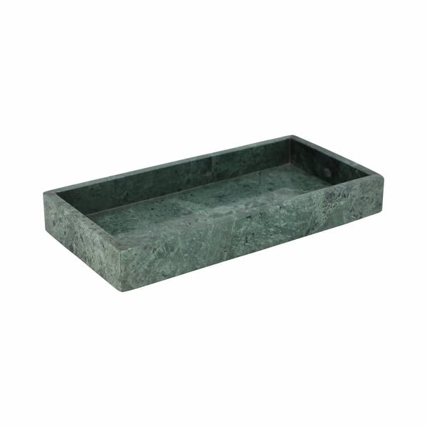 Sagebrook Home Marble Candle Tray, Modern - 12" x 6" x 2" - Green