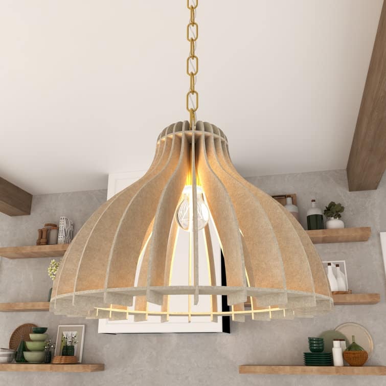 Acroma 1 - Light Kitchen Island Pendant with Felt lampshade - 1-light