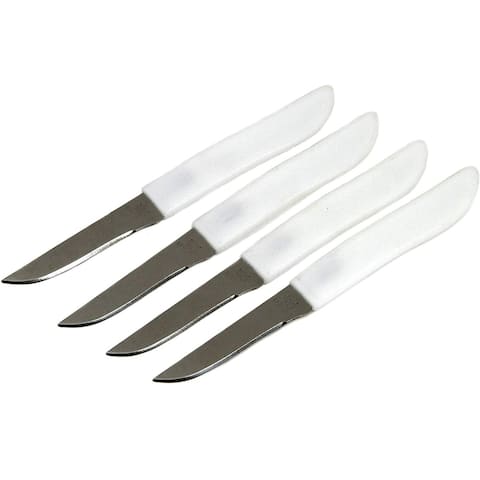 Chef Craft 4pc Stainless Steel Blade Paring Knives Set - Great for Cutting Fruits & Vegetables