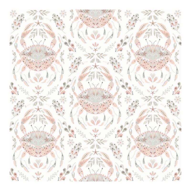 Chesapeake Annapolis Coral Crustation Wallpaper - 20.5 x 396 x 0.025