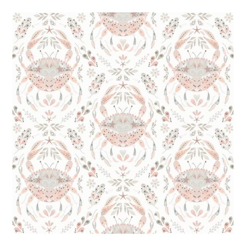 Chesapeake Annapolis Coral Crustation Wallpaper - 20.5 x 396 x 0.025