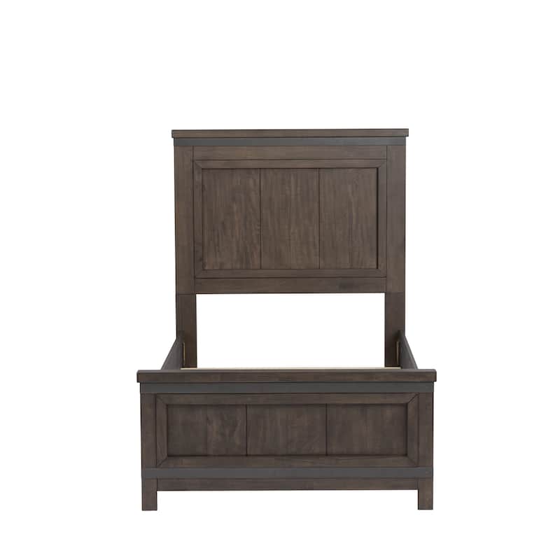Thornwood Hills Rock Beaten Grey Twin Panel Bed