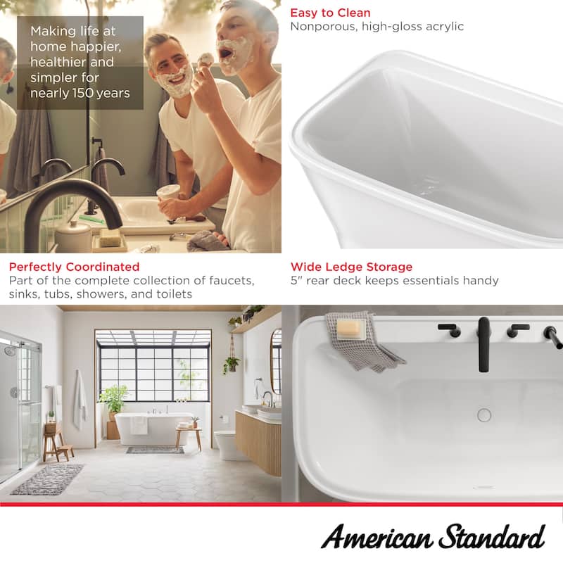 American Standard 2967.004 Aspirations 60" Free Standing Acrylic /