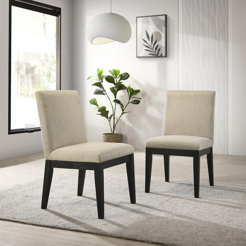 Contemporary Solid Wood Dining Chairs Set of 2