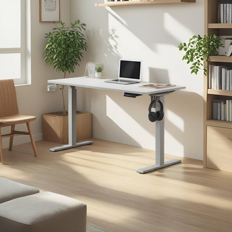 KOWO K304 Electric Standing Desk 48" Height Adjustable Workstation, Sit Stand Desk with Memory Preset for Home Office, Ergonomic