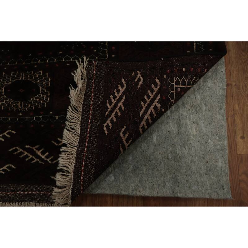 Hand Knotted Oriental 100% Wool Carpet Traditional All-Over Red Turkoman Area Rug - 12' 0'' X 7' 6''