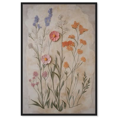 Sculpted Flora Frieze I Canvas by Art Remedy