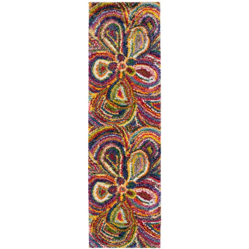SAFAVIEH Fiesta Shag Catena Abstract Floral Rug