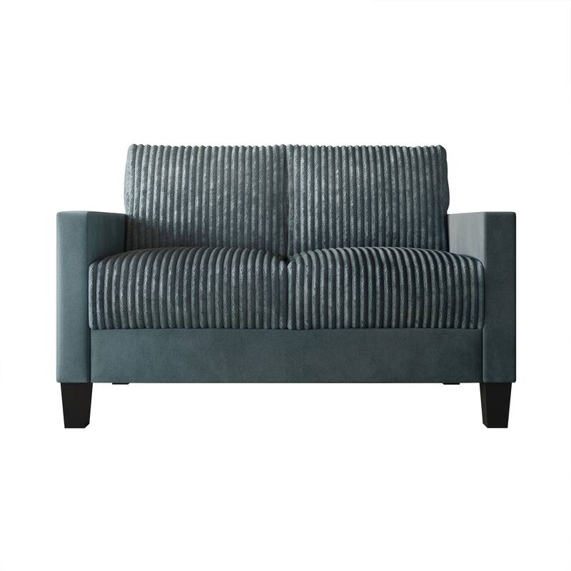 CraftPorch Corduroy Mid-Century Modern Velvet Upholstered 3-Piece Living Room Set