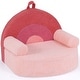 preview thumbnail 1 of 8, Gymax Kids Couch Toddler Foam Sofa w/ Soft & Machine-Washable Teddy Pink