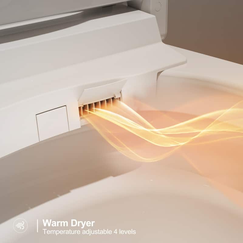 HOROW Elongated Smart Toilet Bidet Heated Seat Auto Flush Remote White