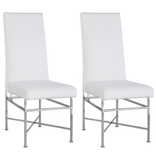 Somette Contemporary Side Chair with Steel Frame, Set of 2