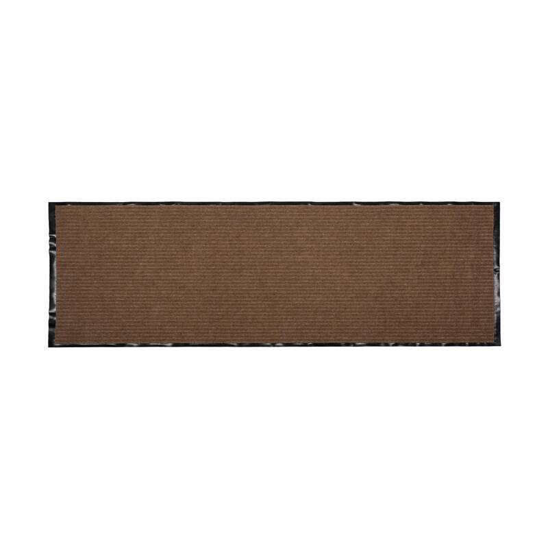 J&M Charcoal Ribbed Walk Off Utility Runner 22x60 - 22x60" - Brown Utility Mat