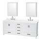 Option White, Chrome Trim, White Quartz Top