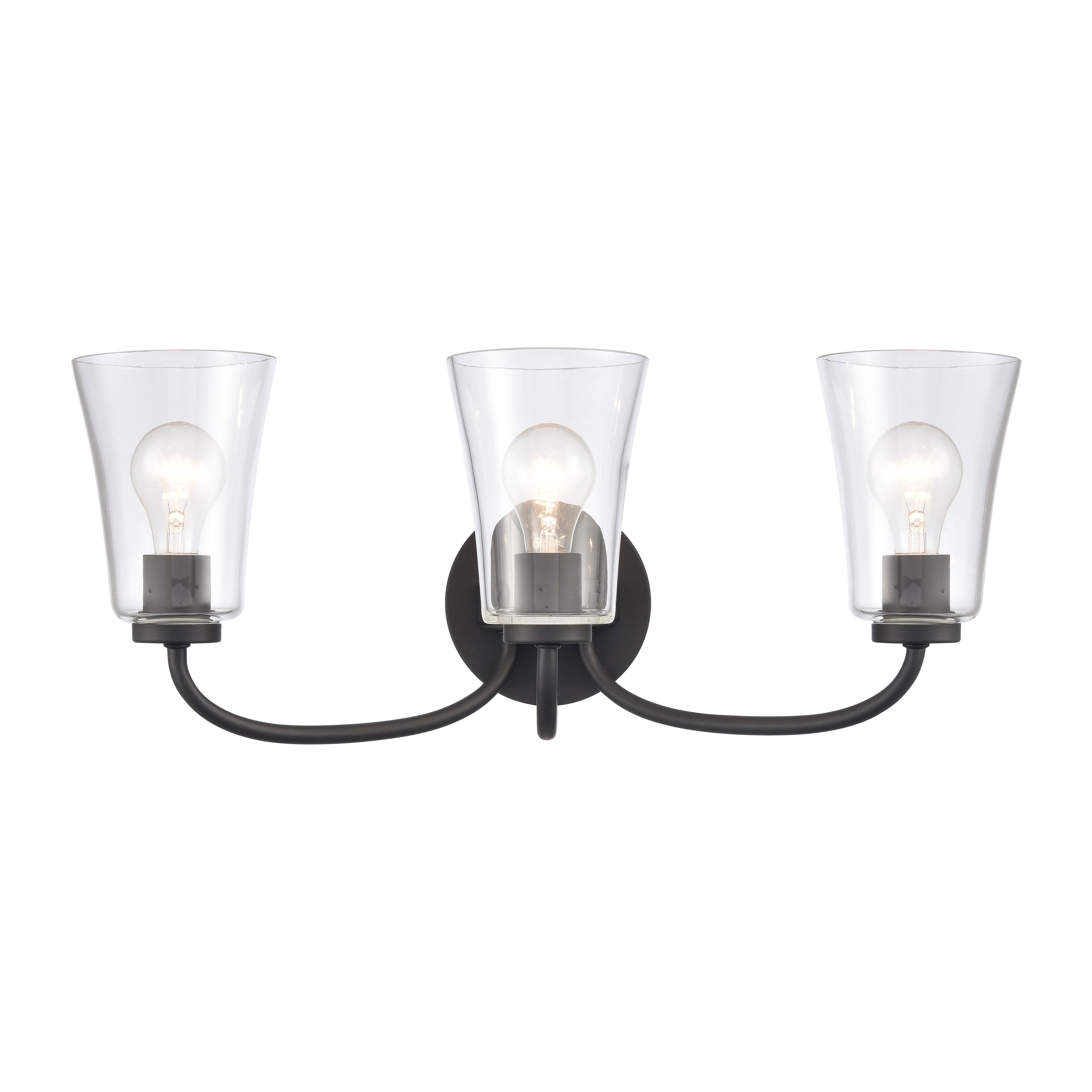 【★安心の定価販売★】 Bell Glass Clear With Black Emily Home Elk Shade Light 3 その他