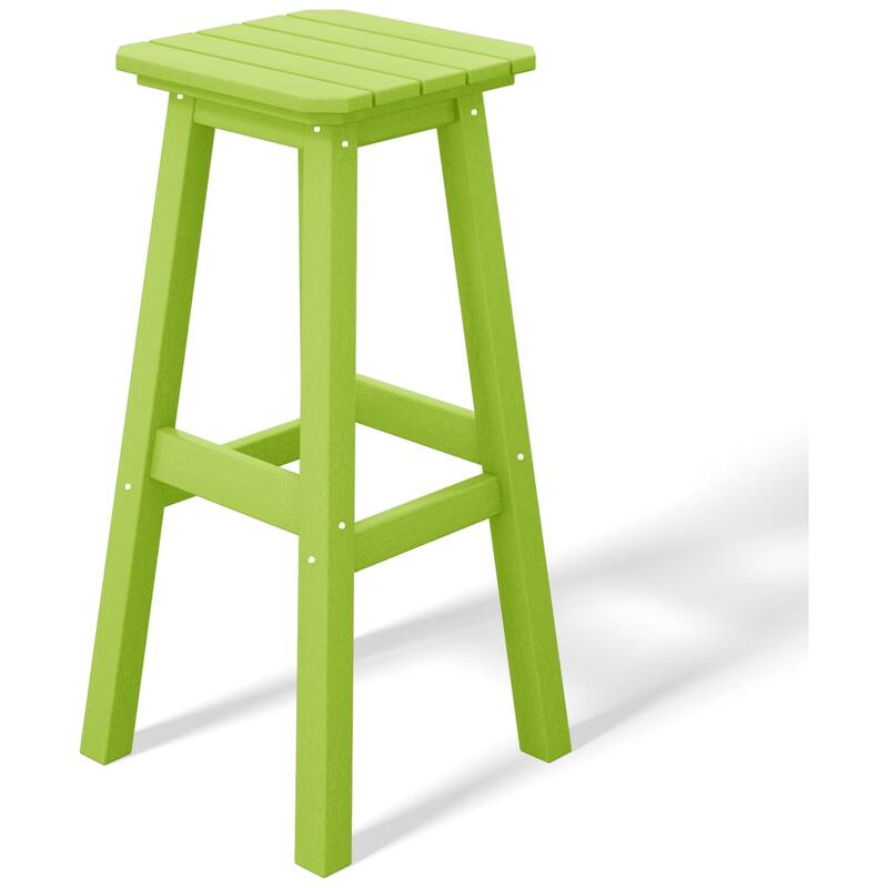 Polytrends Laguna Hdpe All Weather Outdoor Patio 29" Square Bar Stool (Set Of 2)