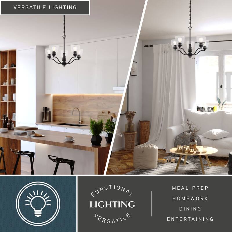 Vaxcel Lighting H0311 Bellwood 5 Light 25" Wide Chandelier