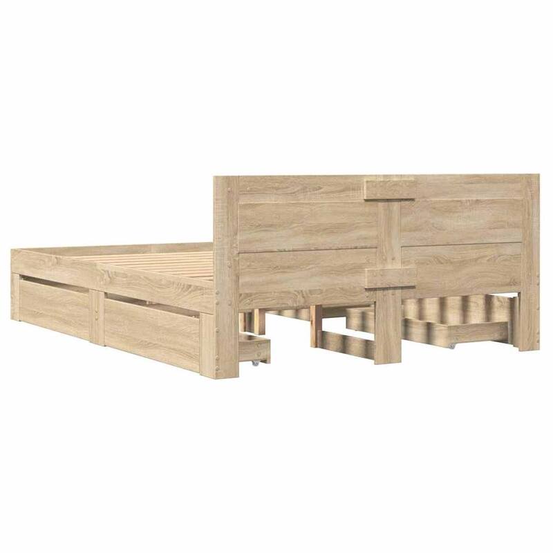 vidaXL Bed Frame 2 pcs Engineered Wood