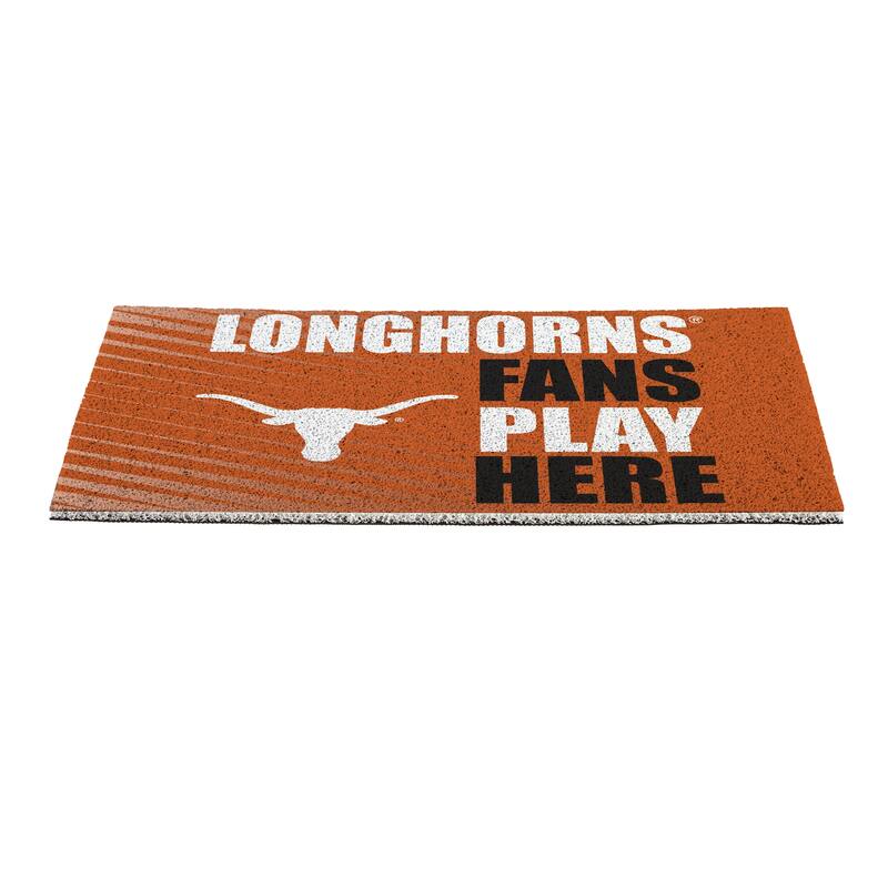 28 in. x 16 in. University of Texas "Fans Play Here" PVC Door Mat