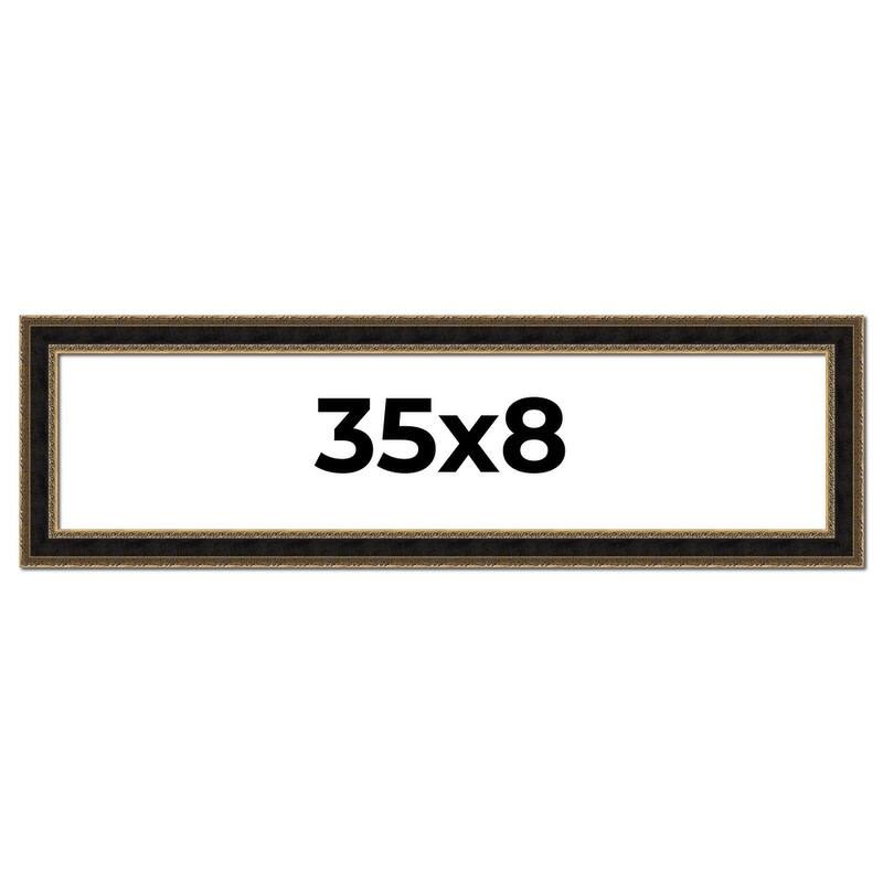 35x8 Frame Gold Antique Vintage Sold Wood Picture Frame | 1.75 Inch