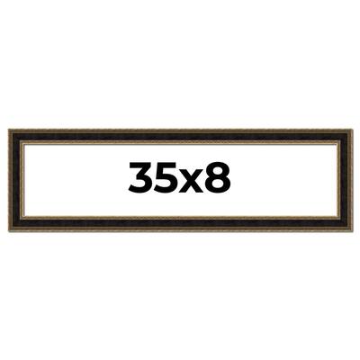 35x8 Frame Gold Antique Vintage Sold Wood Picture Frame | 1.75 Inch