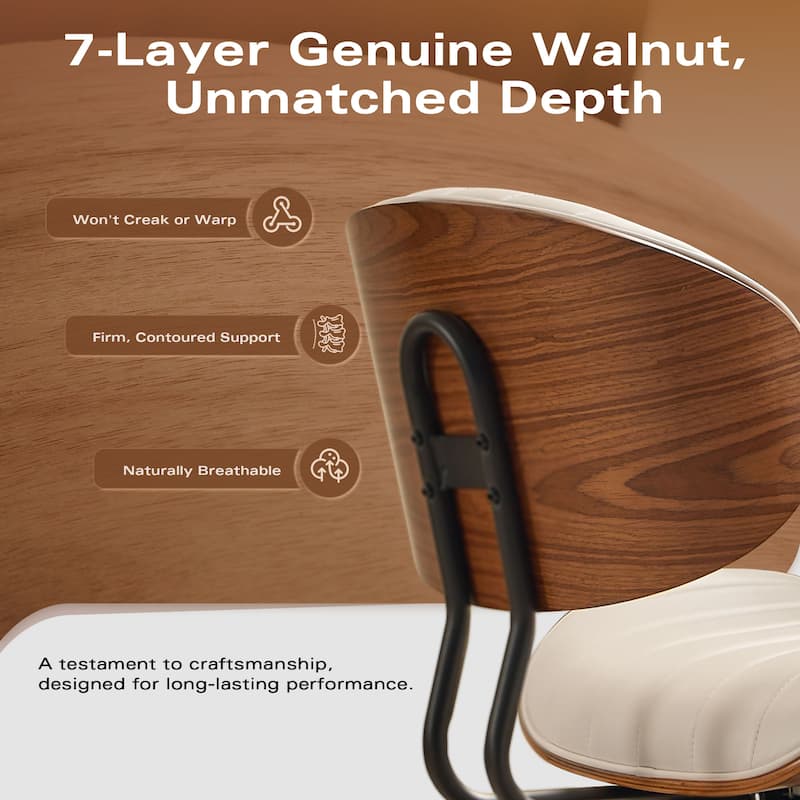 OVIOS Armless Adjustable Ergonomic Office Chair - N/A