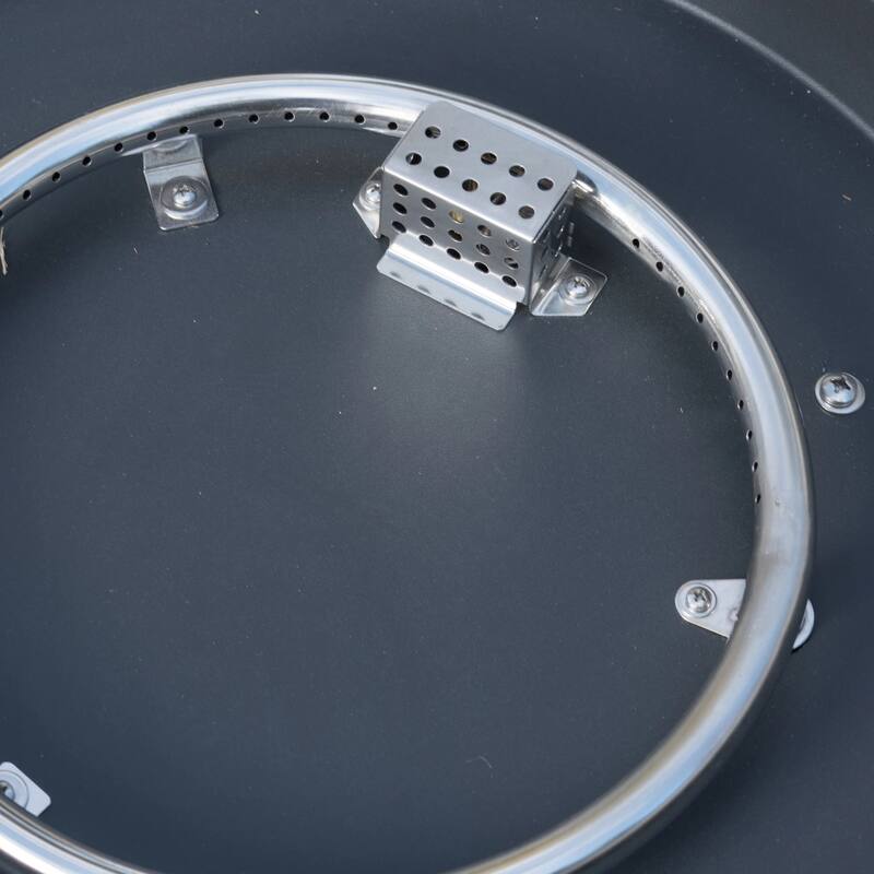 Roomfitters Outdoor Propane Fire Pit Table, 50,000 BTU Square Gas Fireplace with Tank Holder, Patio Heating, Dark Grey