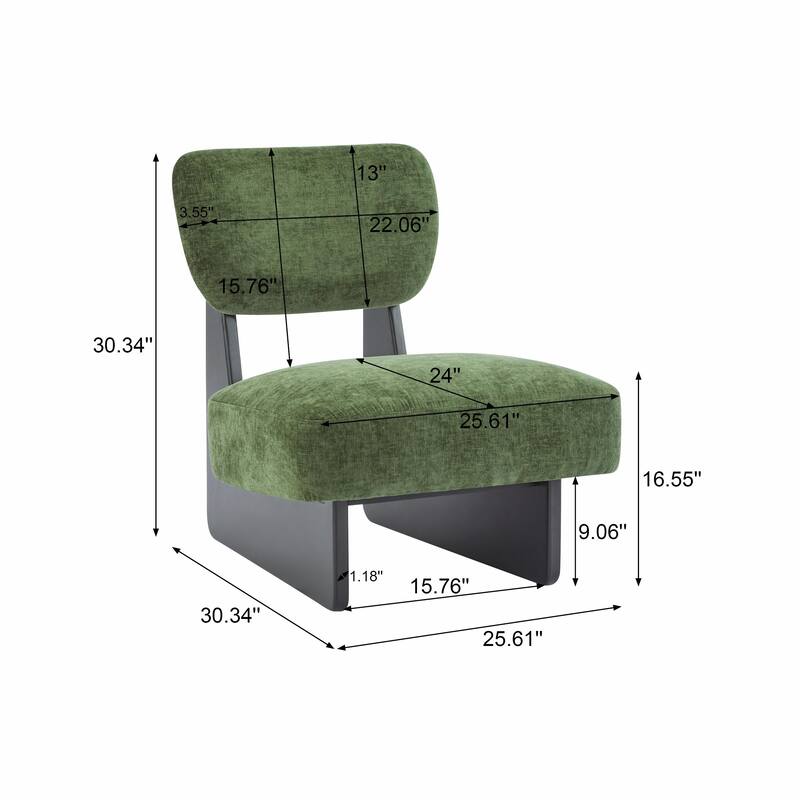 Minimalist Accent Chairs Set - Wood Frame