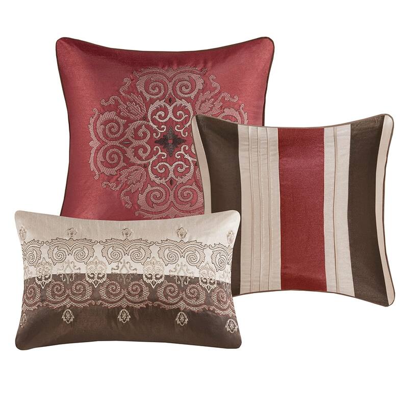 GDF Studio - 7-Piece Jacquard Comforter Set with Decorative Pillows