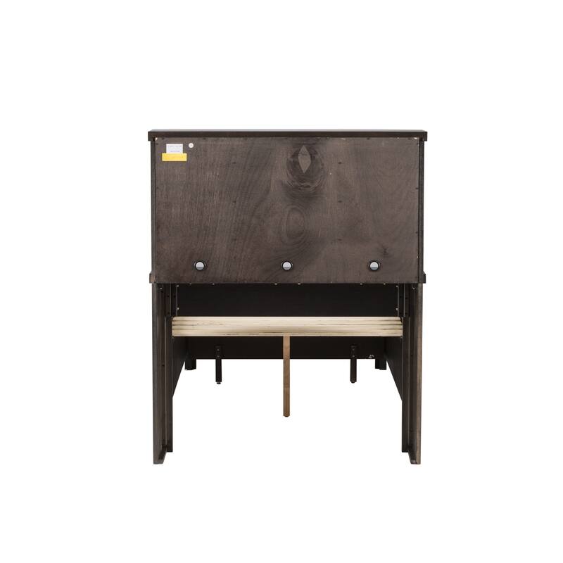Thornwood Hills Rock Beaten Grey Twin Bookcase Bed