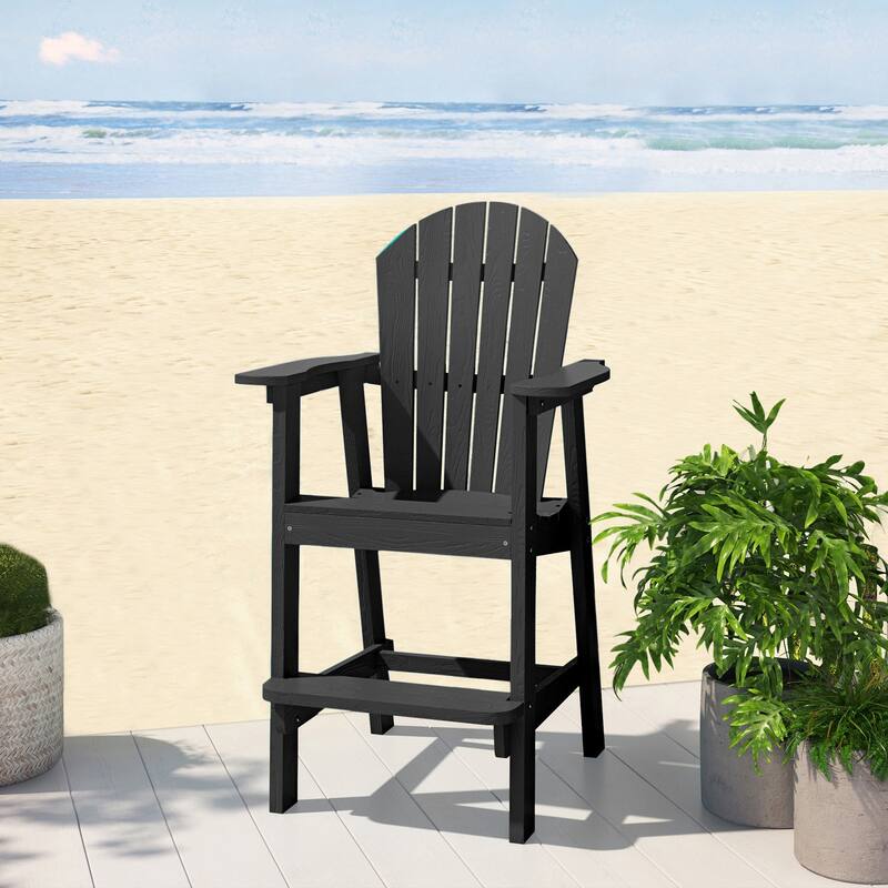 Lesly Single Barstools can Be Used Outdoors in Black - 28.34"D×31.00"W×47.24"H - Black