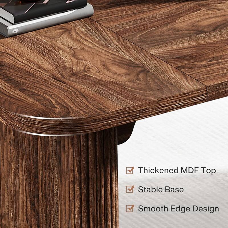 62-Inch Wood Rectangular Executive Desk Large Modern Conference Table for Home Office Boardroom