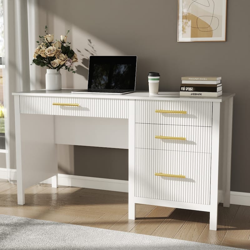 54W Executive Desk Home Office Desk with File Drawer