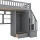preview thumbnail 17 of 25, Whimsical Twin Loft Bed with Bookshelf, Drawers, Desk, and Wardrobe, Sturdy Construction, Fence-Shaped Design