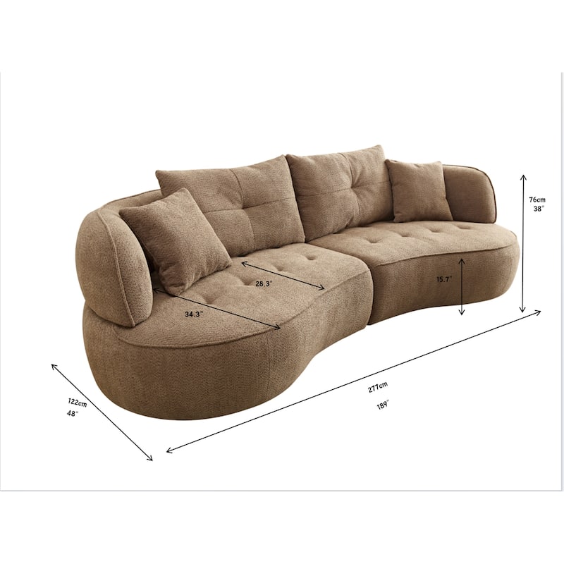 Combo Sofa with Detachable Pillows